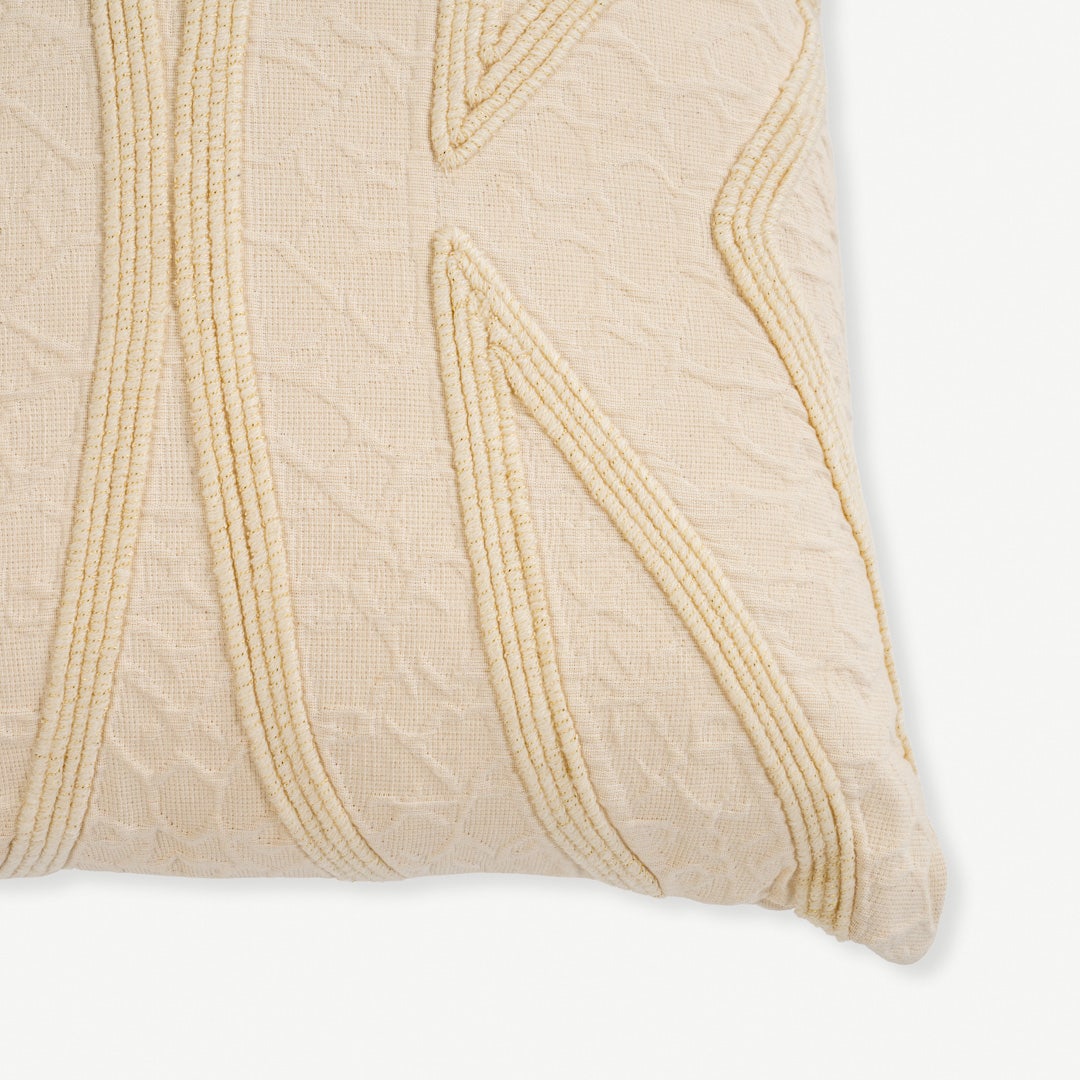 Noire Dori Embroidered Cushion - 50x50cm