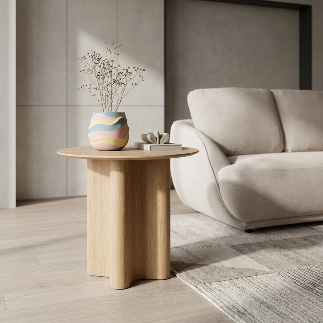 Delory Round End Table Multi Color