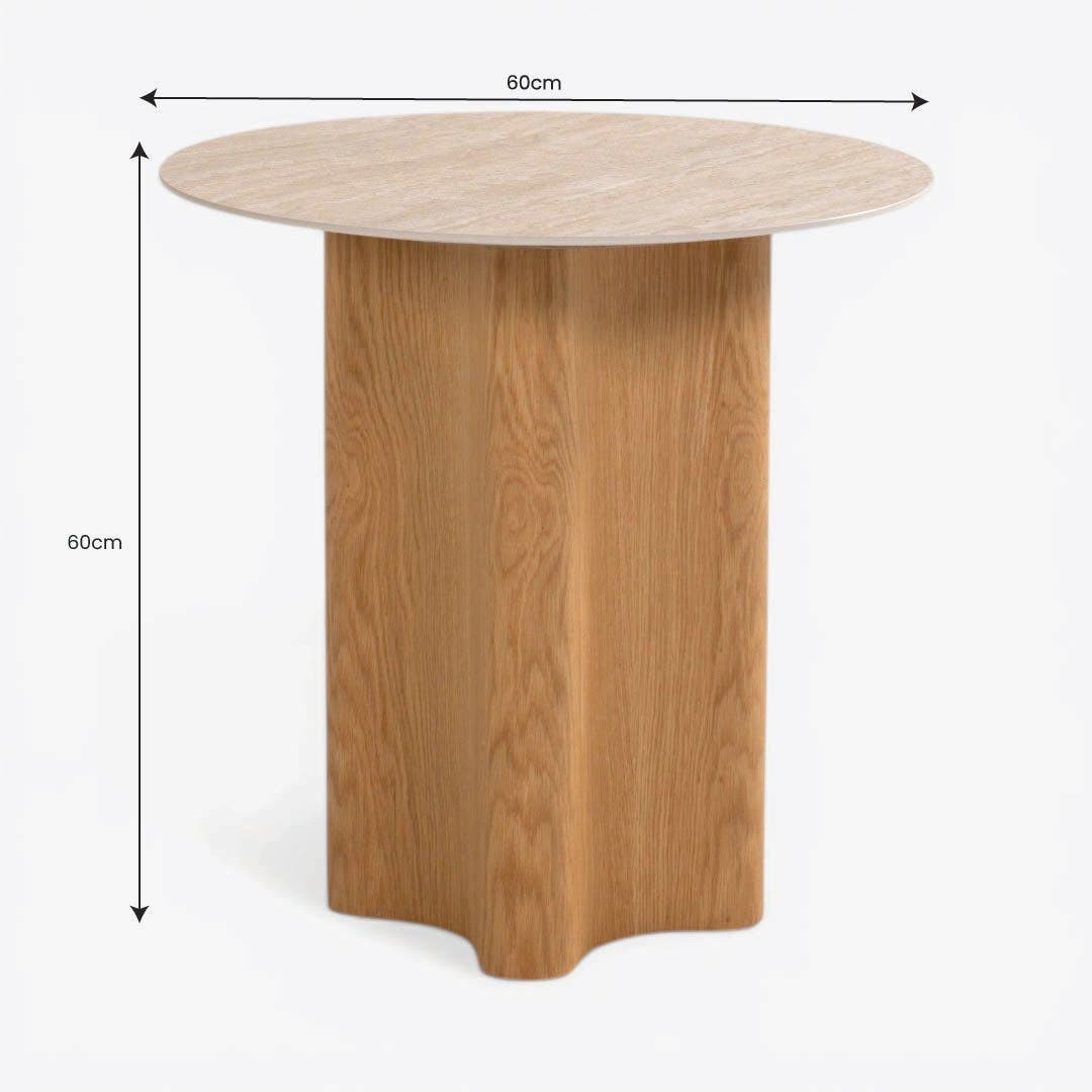Delory Round End Table Multi Color