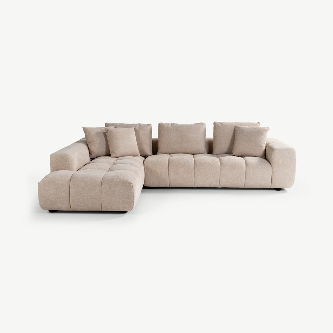 Cecelia Left Corner Sofa Beige