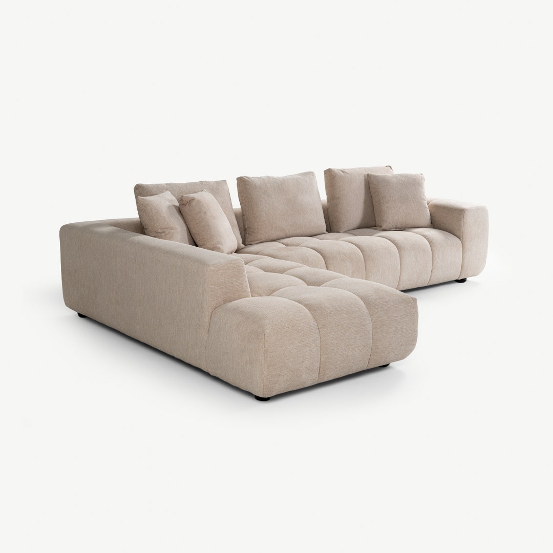 Cecelia Left Corner Sofa Beige