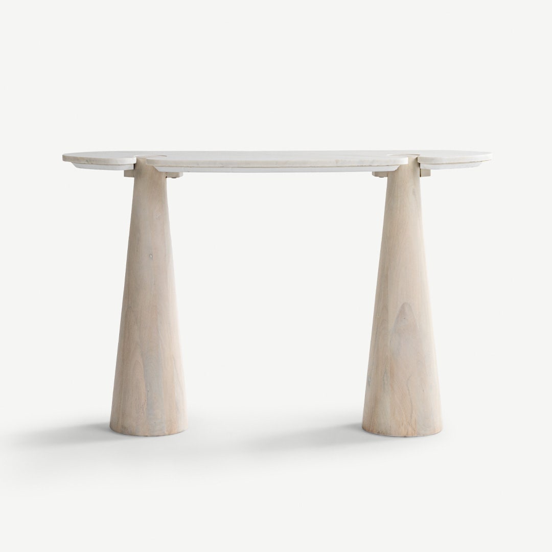 يانكي طاولة كونسول - أبيض