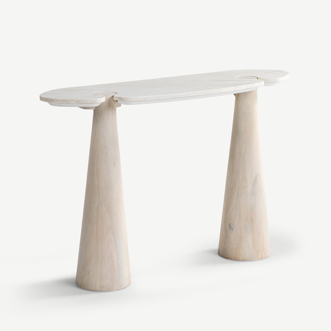 يانكي طاولة كونسول - أبيض