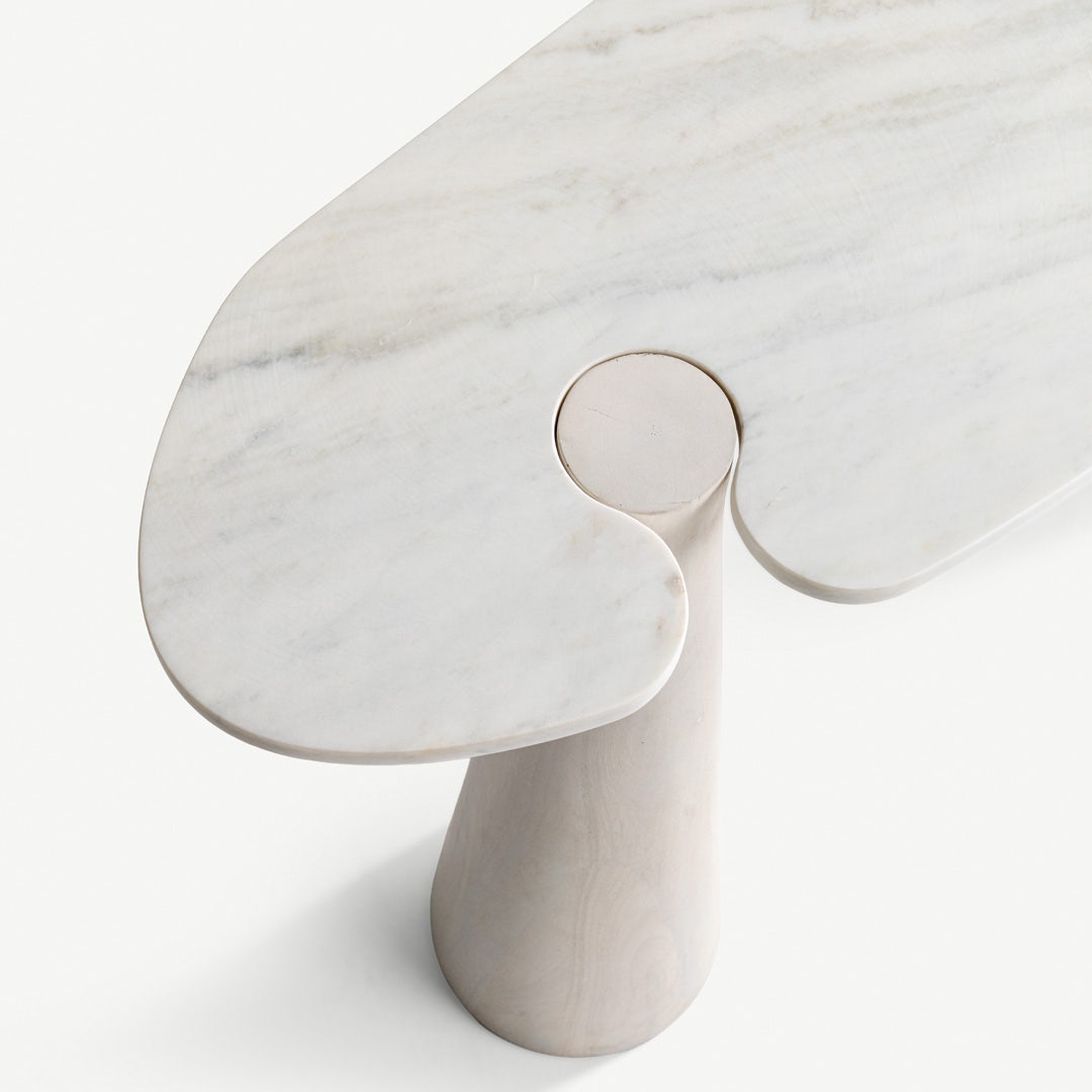 يانكي طاولة كونسول - أبيض