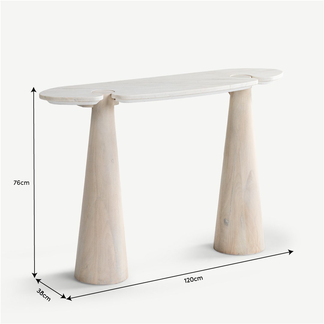 يانكي طاولة كونسول - أبيض