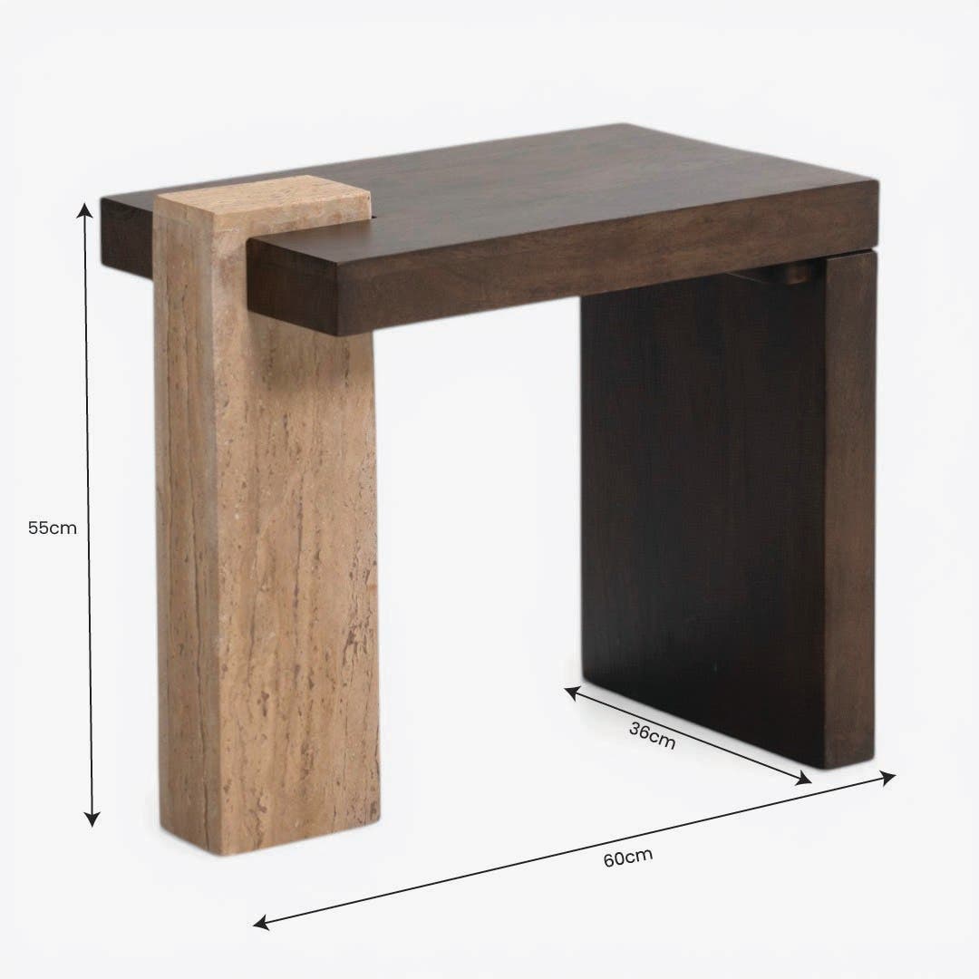 Lelies End Table Brown