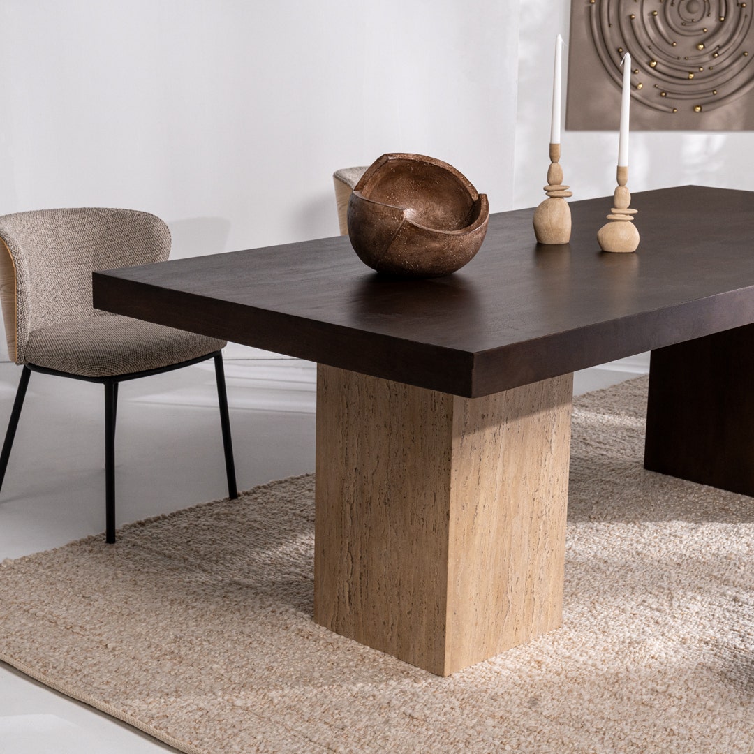 Lelies 8 Seater Dining Table Brown