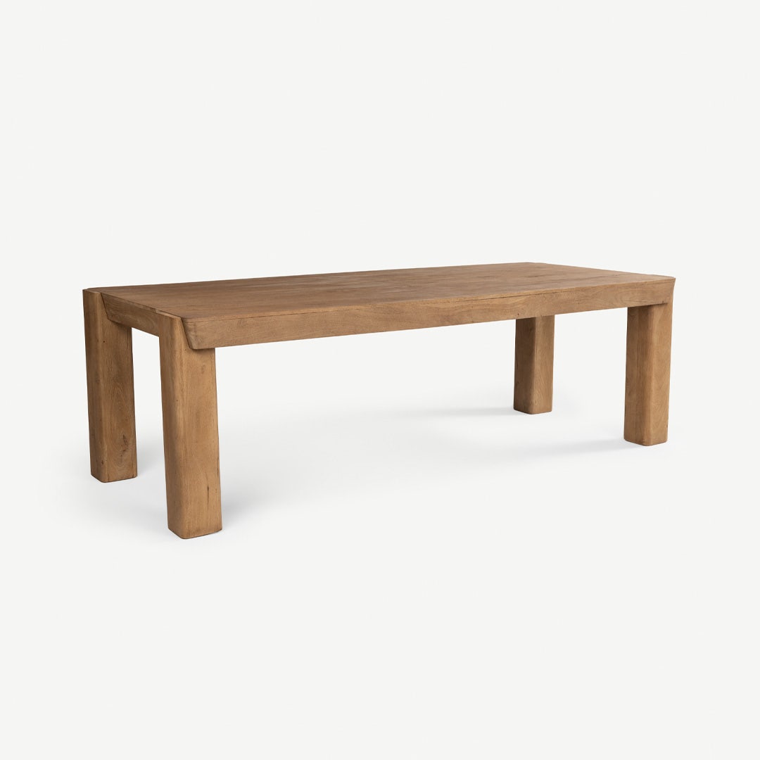 لوريت طاولة طعام 8 مقاعد - طبيعي