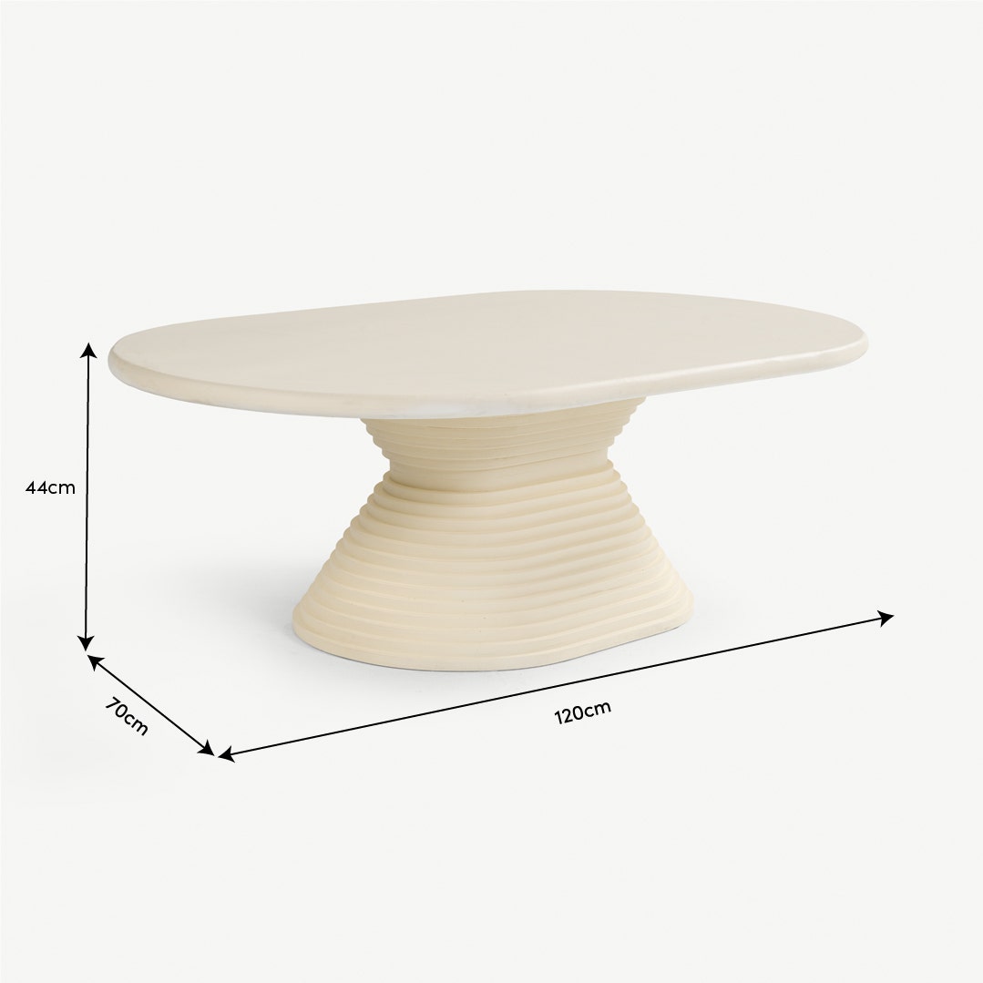 كارمين طاولة قهوة - أبيض