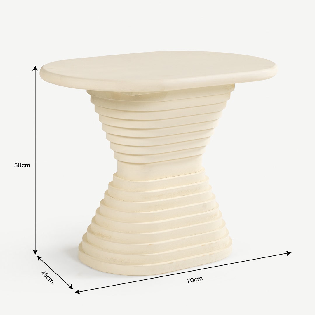 Karmin End Table White