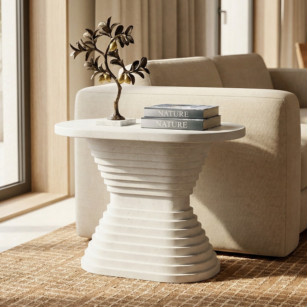 Karmin End Table White