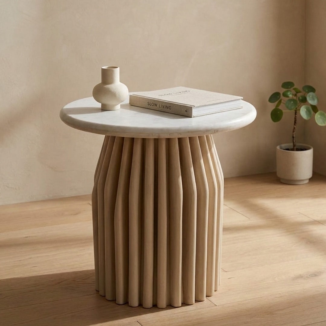Berlom End Table White