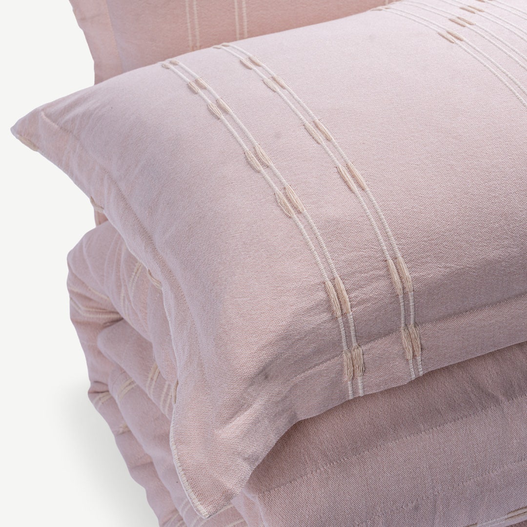 Gene JQD Bedspread Set Pink-220x240cm