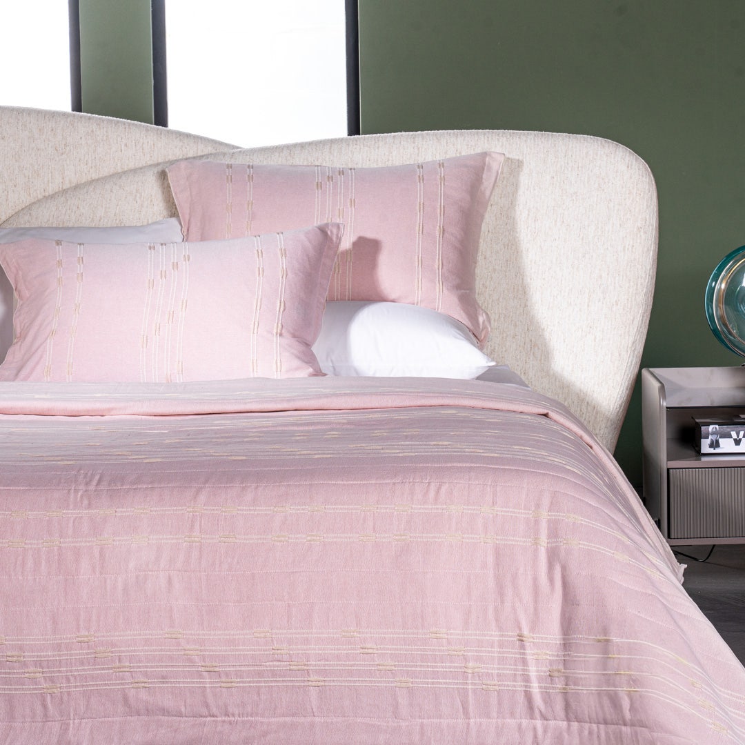 Gene JQD Bedspread Set Pink-220x240cm