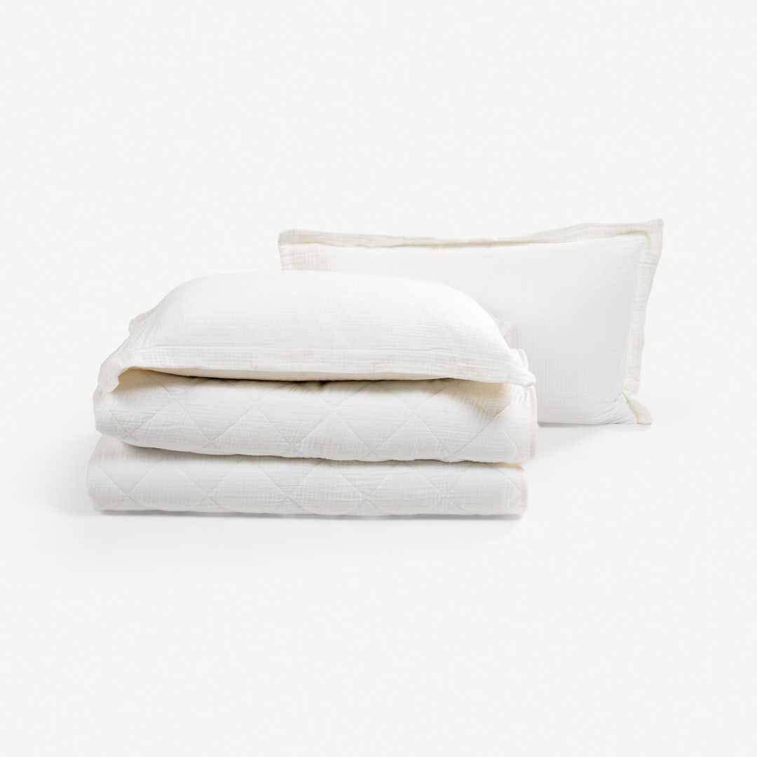 Nani Gauze Bedspread Set Ivory-180x240cm