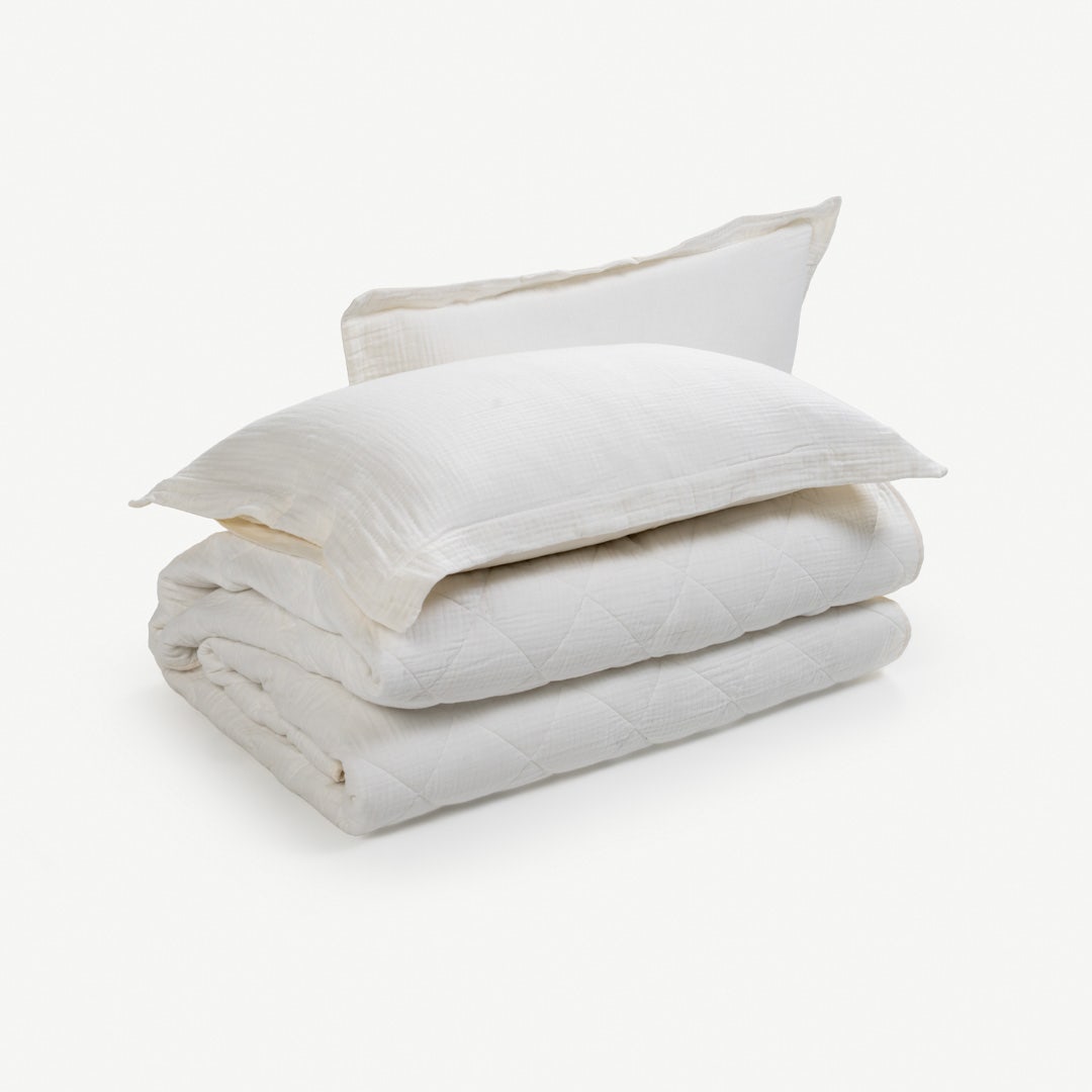 Nani Gauze Bedspread Set Ivory-180x240cm
