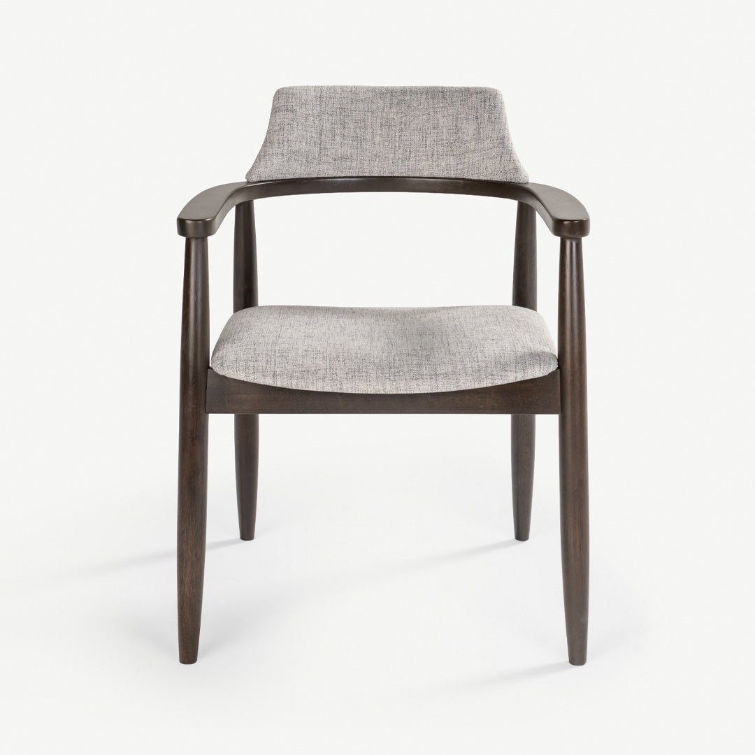 كارميل 1 كرسي طعام بمساند - لون جوز