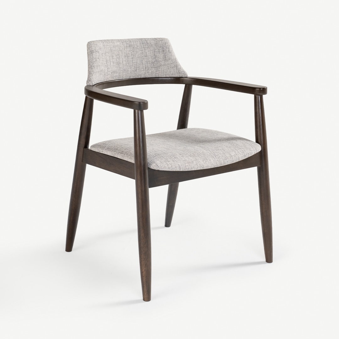 كارميل 1 كرسي طعام بمساند - لون جوز