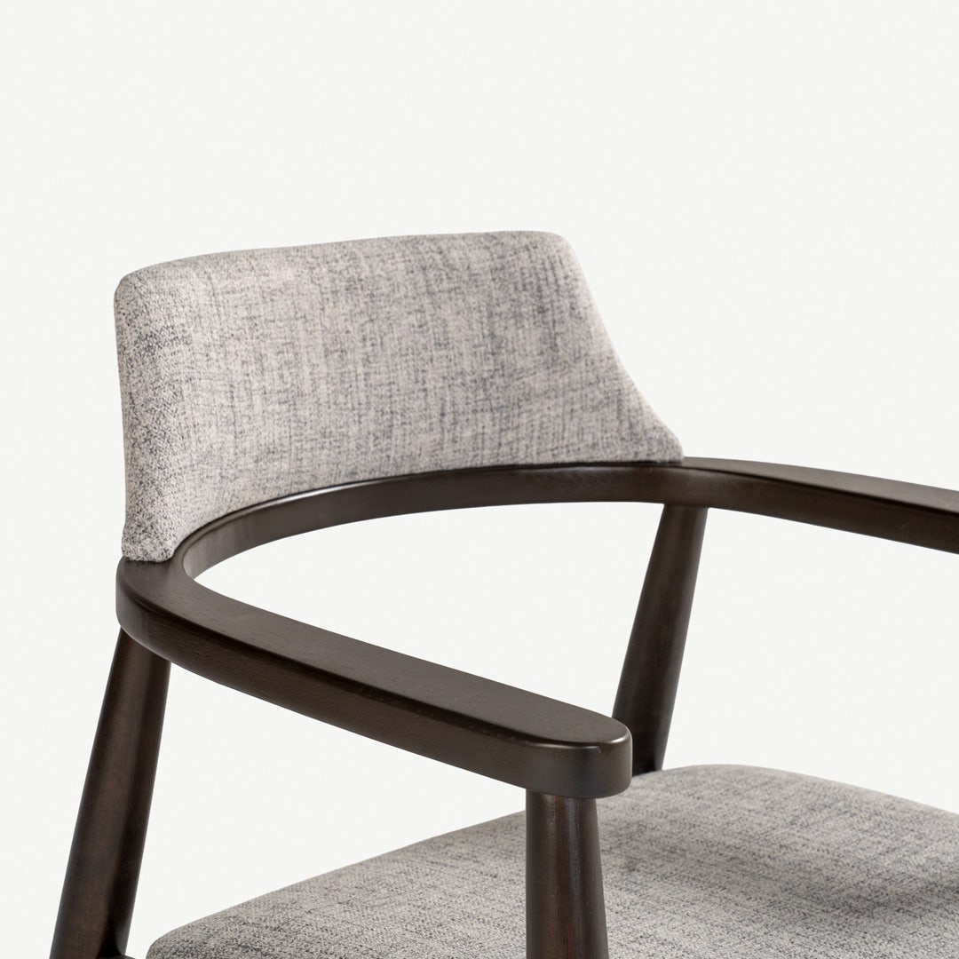 كارميل 1 كرسي طعام بمساند - لون جوز