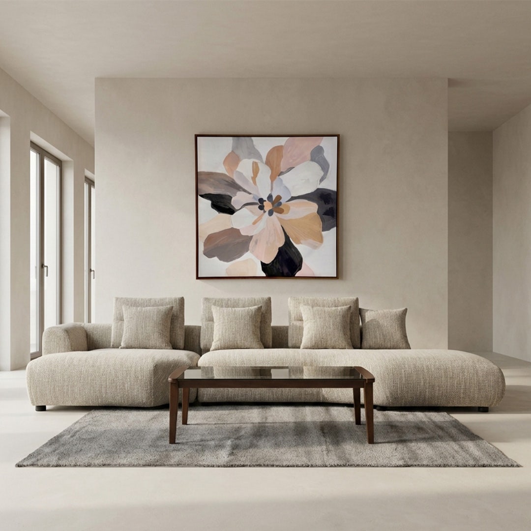 Loresa Left Corner Sofa Ecru