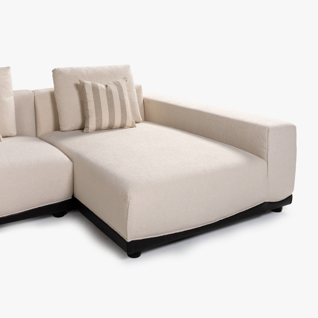 Tylar Right Corner Sofa Ivory