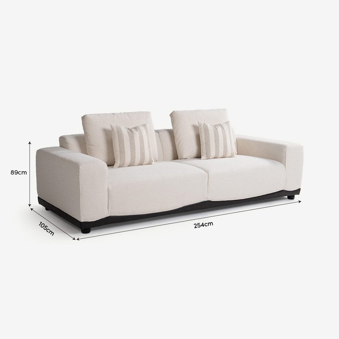 تيلار كنبة 3 مقاعد - عاجي