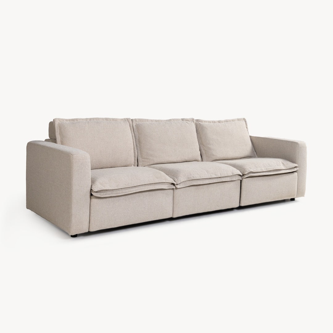 فيرلو كنبة استرخاء 3 مقاعد - رملي