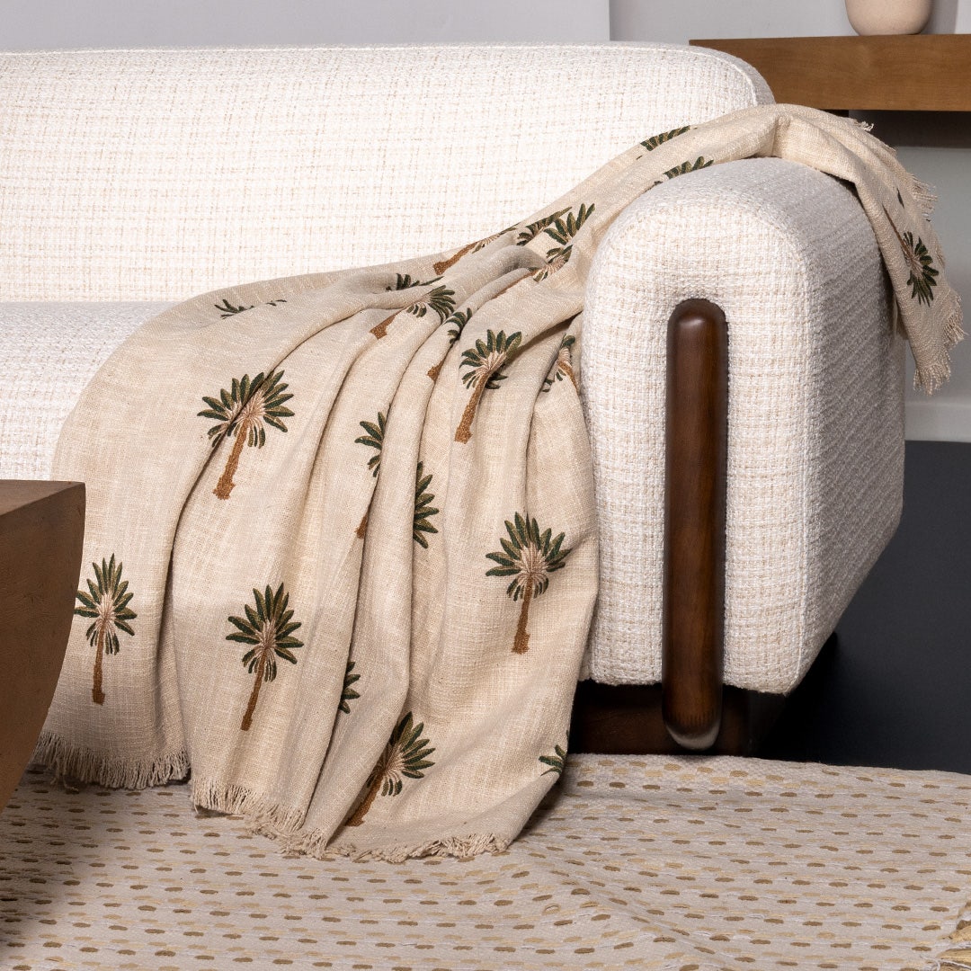 Nahla Embroidered Throw