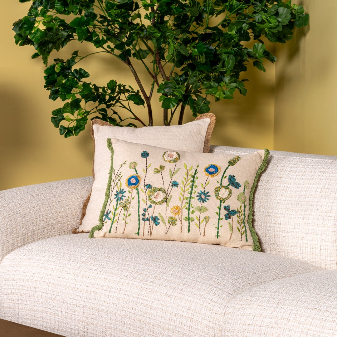 Posie Embroidered Cushion -40x60cm