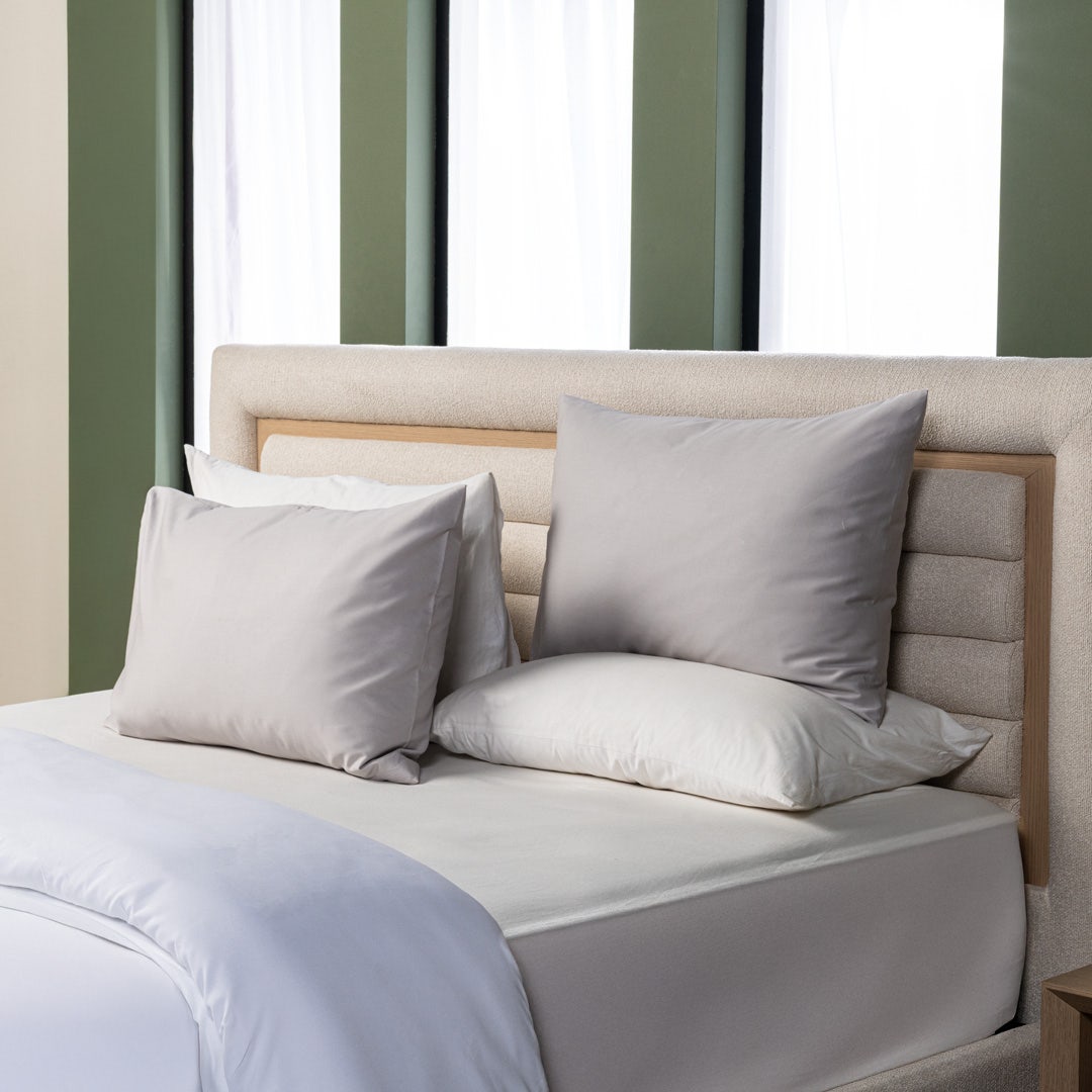 إستر طقم أغطية وسائد 50×75 سم - رمادي