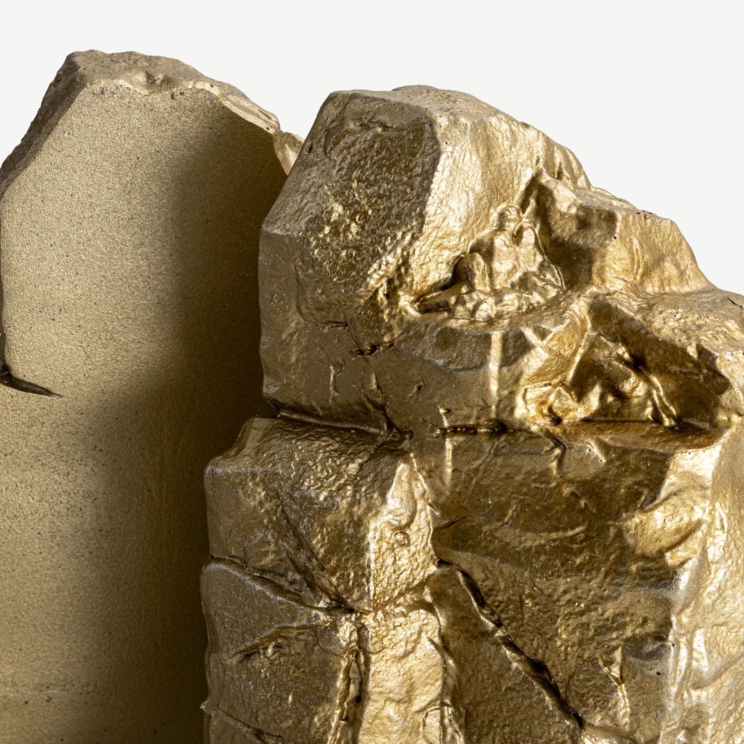 Borlie Golden Rock Bookend - Set of 2