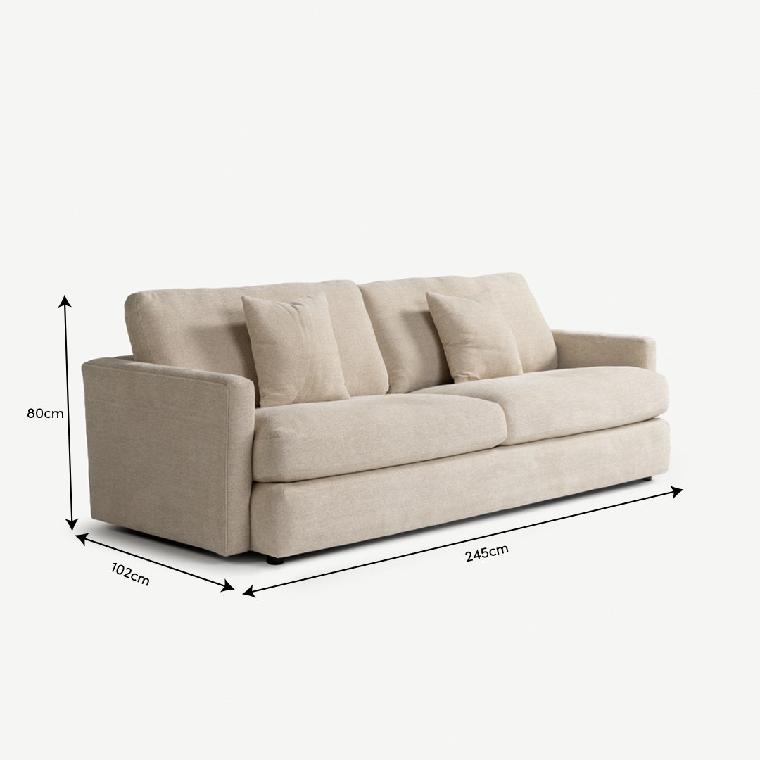 Larisha 3 Seater Sofa Sand