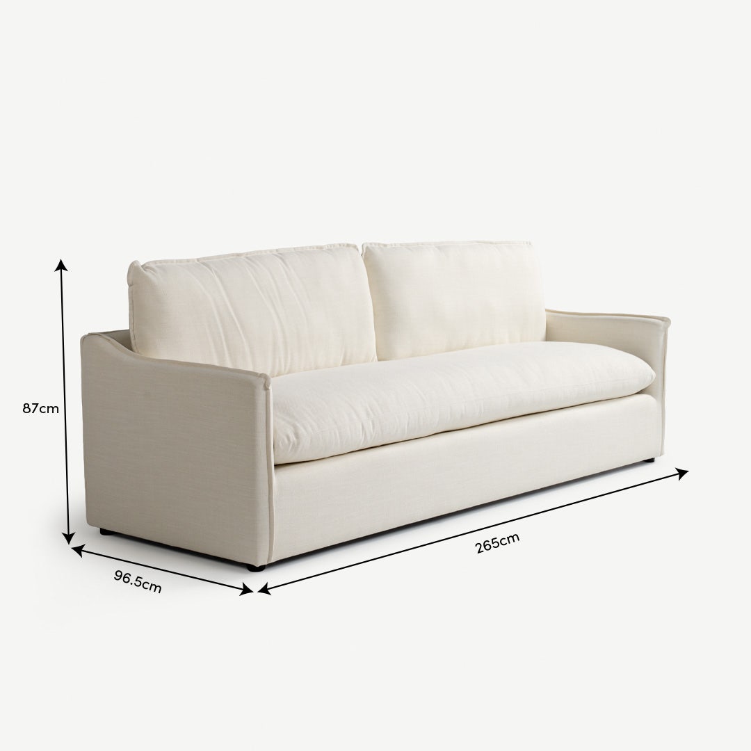 مارلينا كنبة 4 مقاعد - كريمي