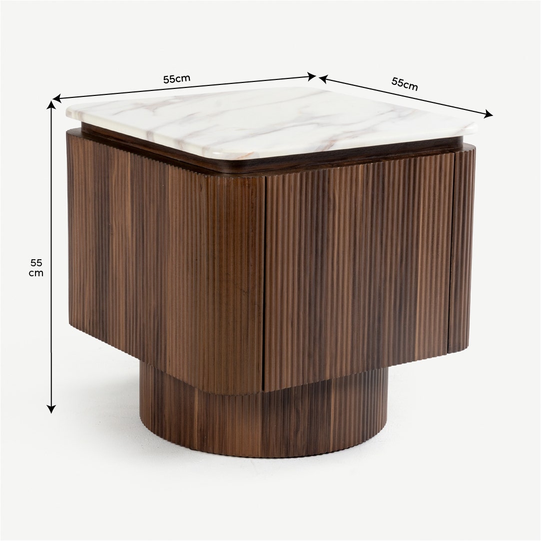 طاولة جانبية رالي - بني