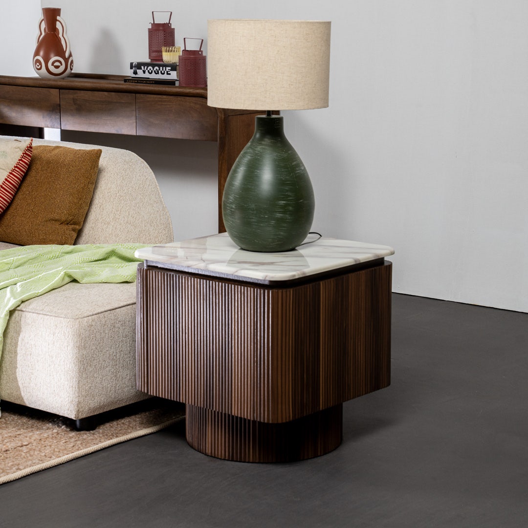 طاولة جانبية رالي - بني