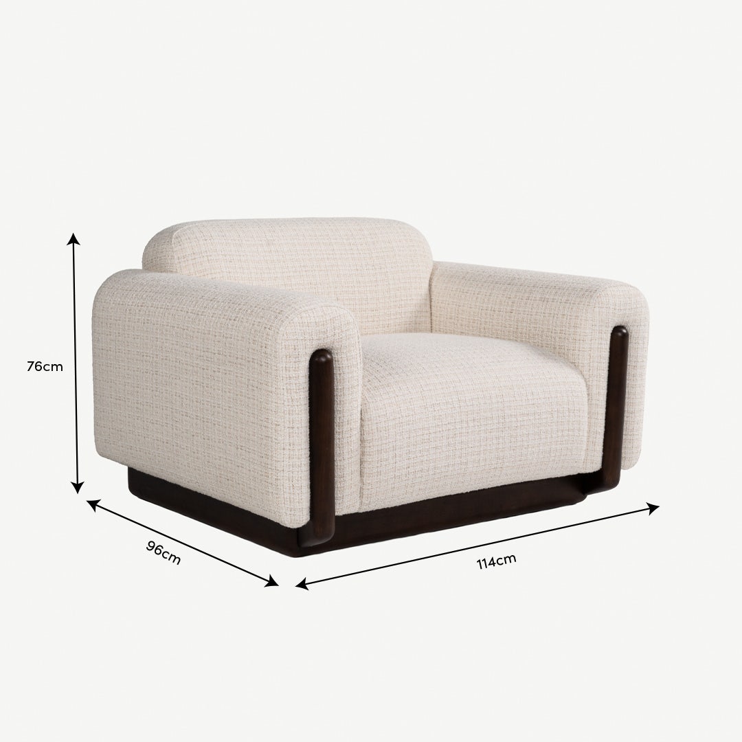 ميرليس كنبة فردية - كريمي
