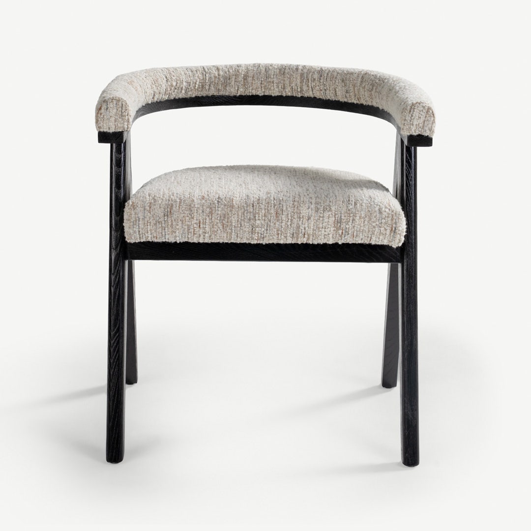 ريلين كرسي طعام بذراعين - بيج