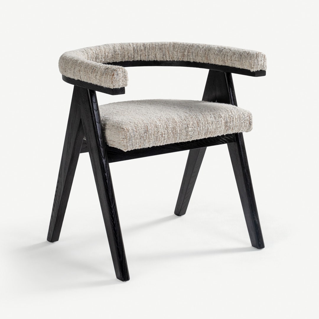 ريلين كرسي طعام بذراعين - بيج