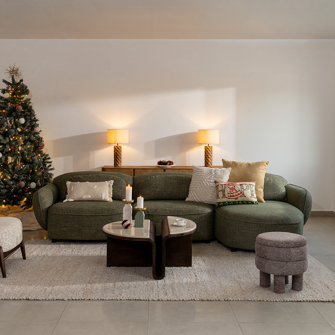 Kimi Right Corner Sofa Green