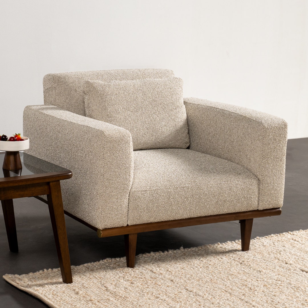 Andrea 1 Seater Sofa Ecru