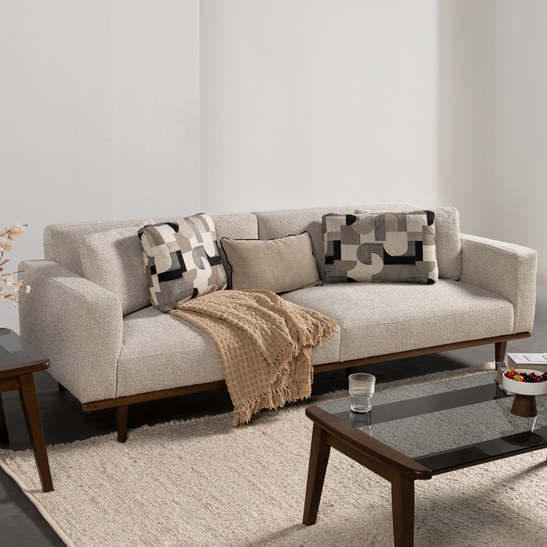 Andrea 3 Seater Sofa Ecru