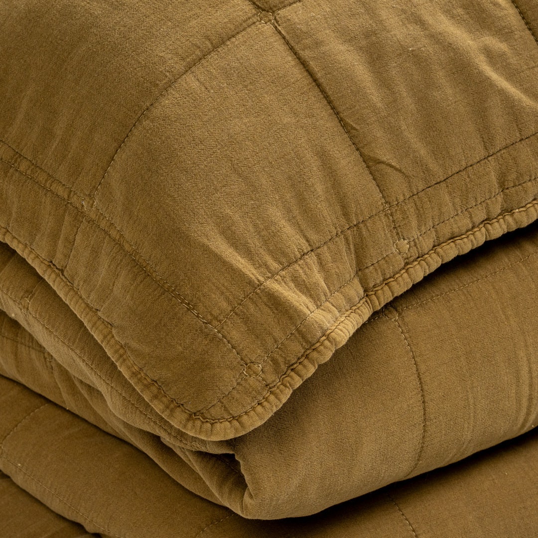 Kamelle Bedspread Set Mustard -180x240cm