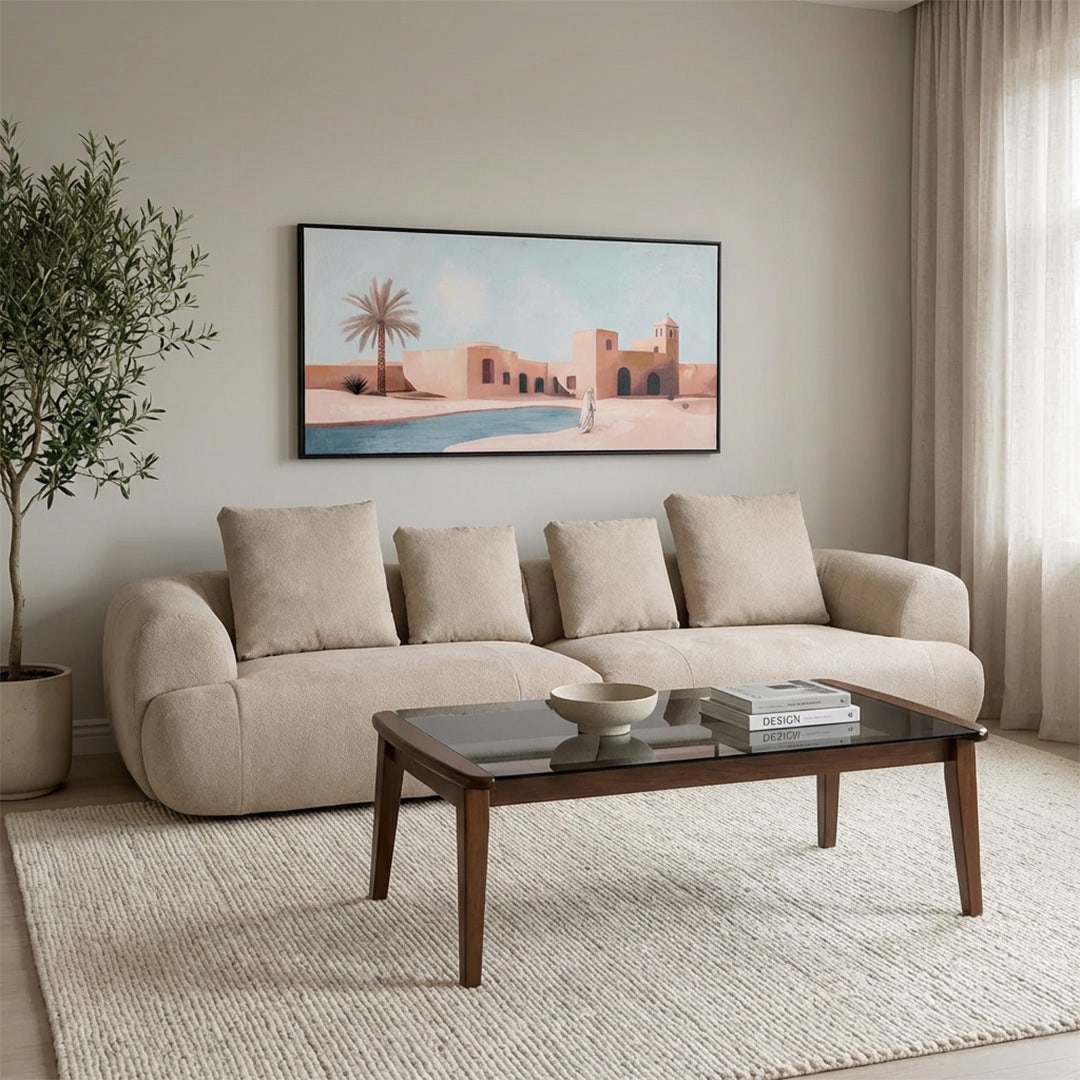 Miyata 4 Seater Sofa Beige