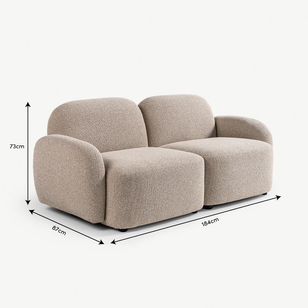 ساريرا كنبة مقعدين - بيج