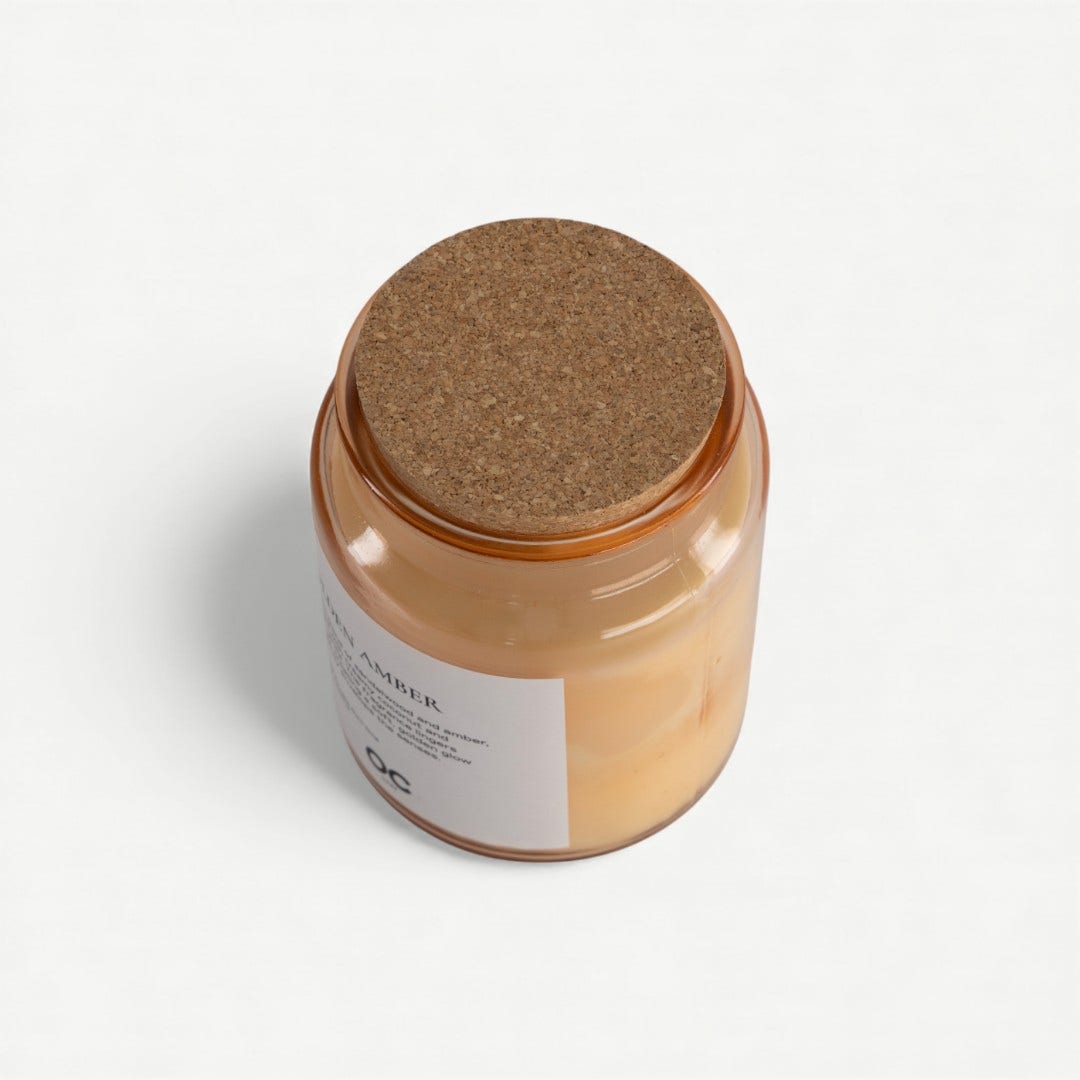 فويلا شمعة داخل وعاء - عنبر ذهبي