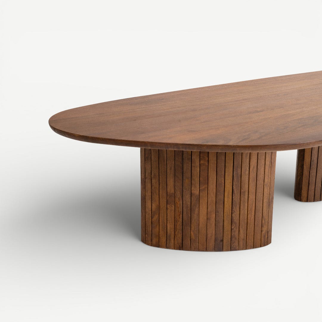 تنسن طاولة طعام 8 كراسي - بني