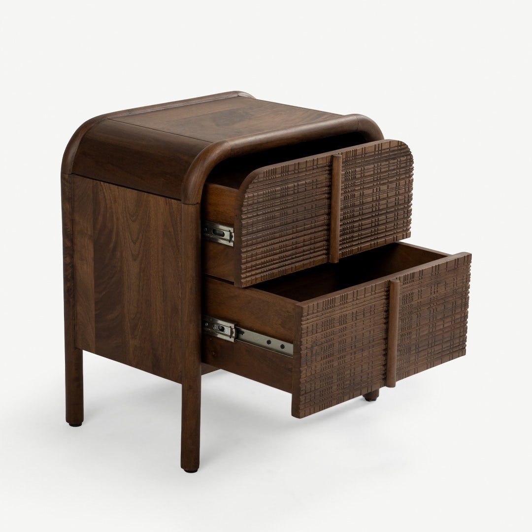 Maceo Bedside Table Brown