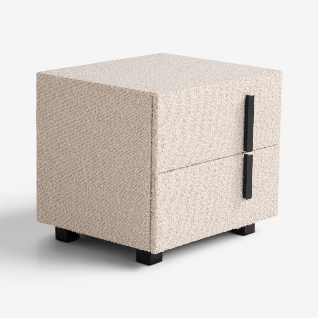 Casper Bedside Table Beige Boucle
