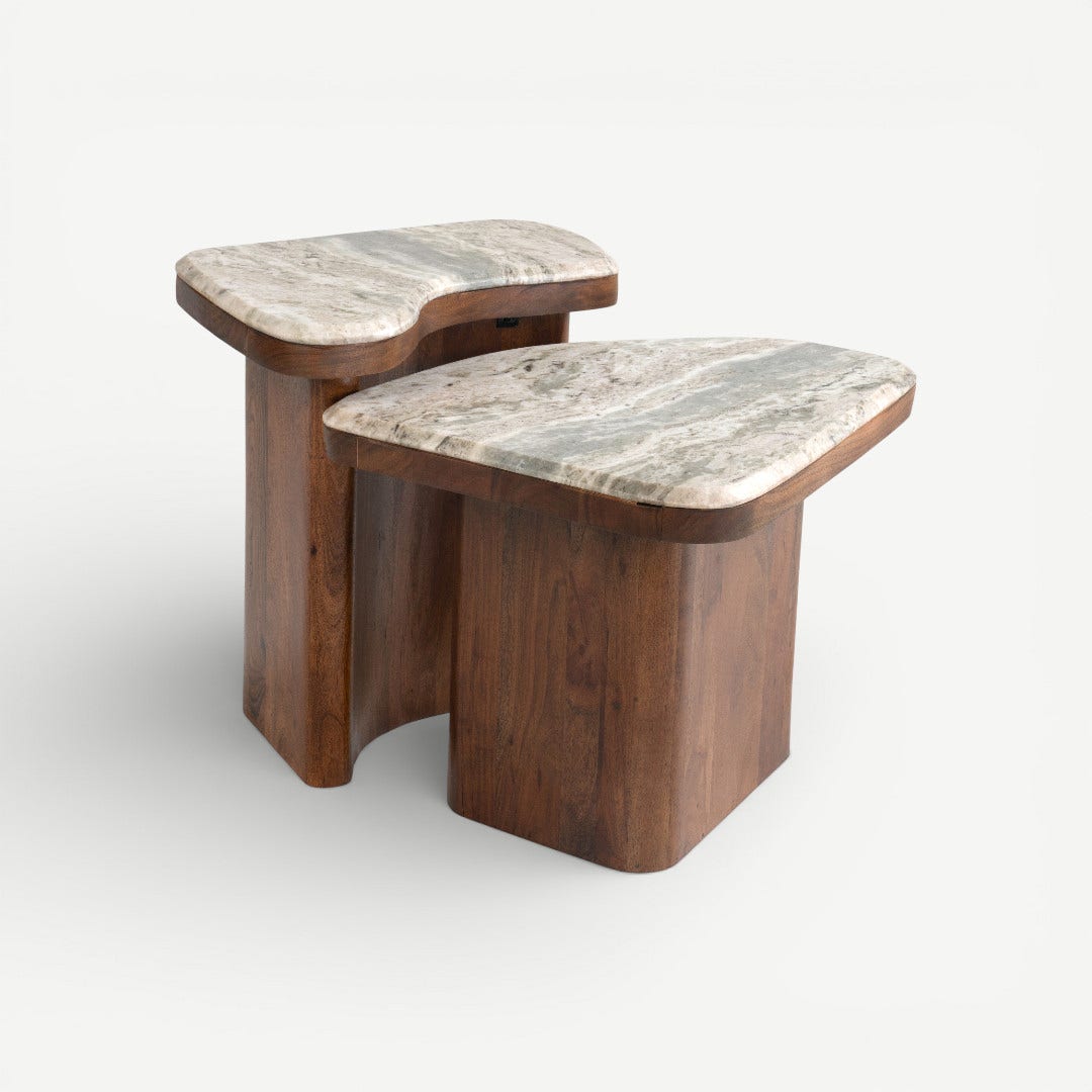 مشربية طقم طاولة قهوة - طبيعي