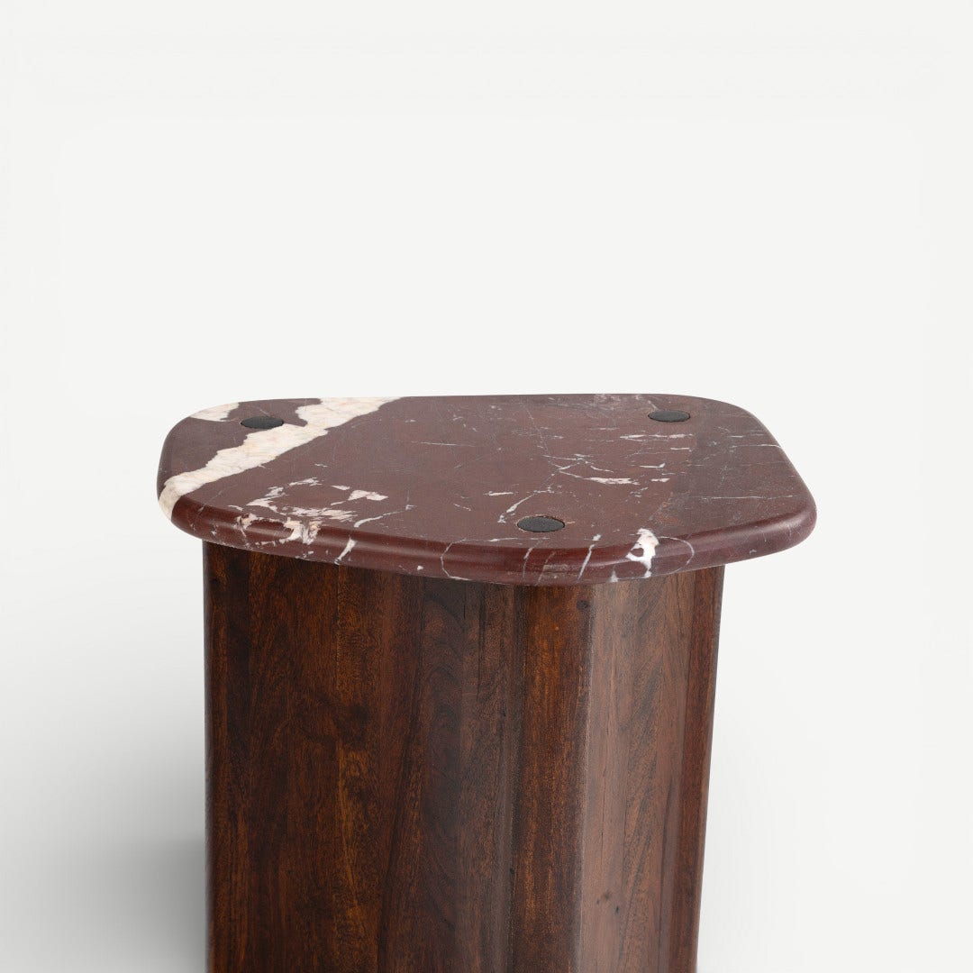 مشربية طقم طاولة جانبية - جوز